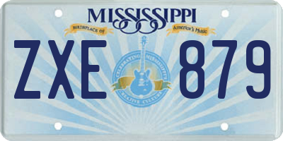 MS license plate ZXE879