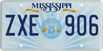 MS license plate ZXE906
