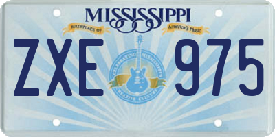 MS license plate ZXE975