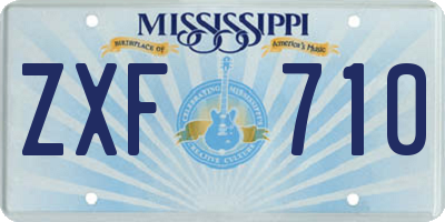 MS license plate ZXF710
