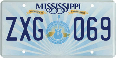 MS license plate ZXG069