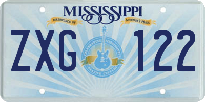 MS license plate ZXG122