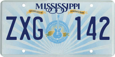 MS license plate ZXG142