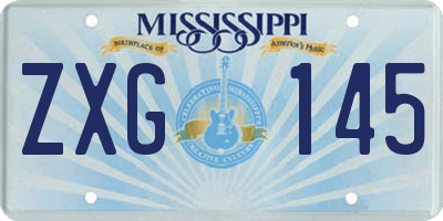 MS license plate ZXG145