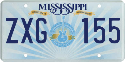 MS license plate ZXG155