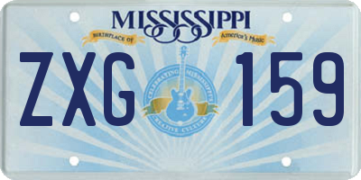 MS license plate ZXG159