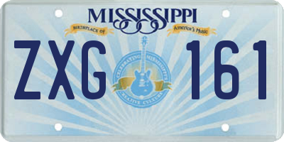MS license plate ZXG161