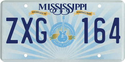 MS license plate ZXG164