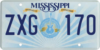 MS license plate ZXG170