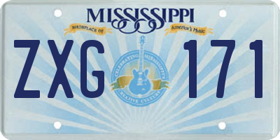 MS license plate ZXG171
