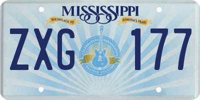 MS license plate ZXG177