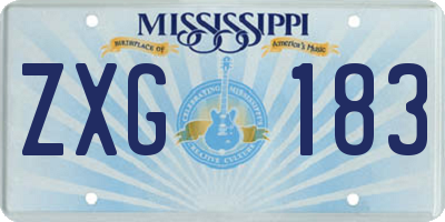 MS license plate ZXG183