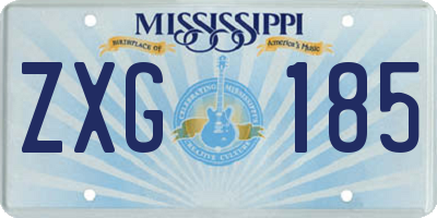 MS license plate ZXG185