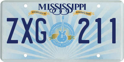 MS license plate ZXG211