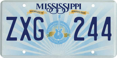 MS license plate ZXG244
