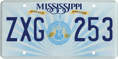 MS license plate ZXG253