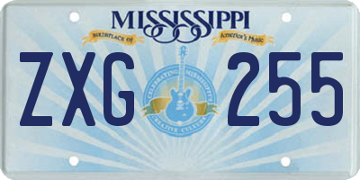 MS license plate ZXG255