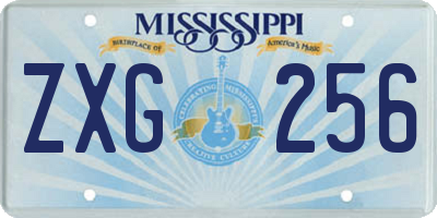 MS license plate ZXG256