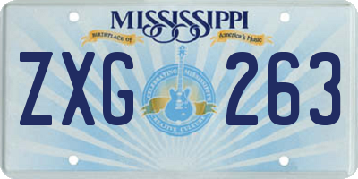 MS license plate ZXG263