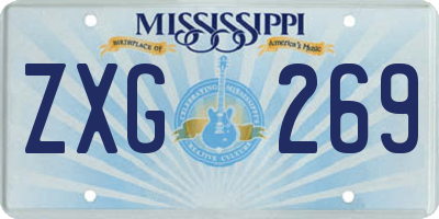MS license plate ZXG269