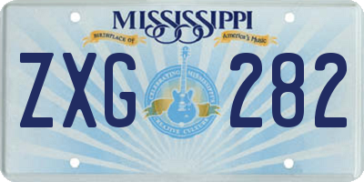 MS license plate ZXG282