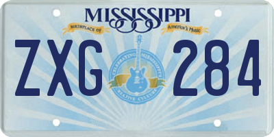 MS license plate ZXG284