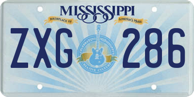 MS license plate ZXG286