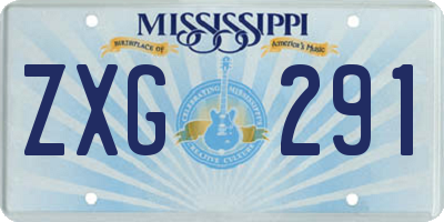 MS license plate ZXG291