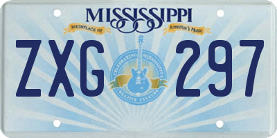 MS license plate ZXG297