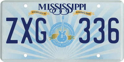 MS license plate ZXG336