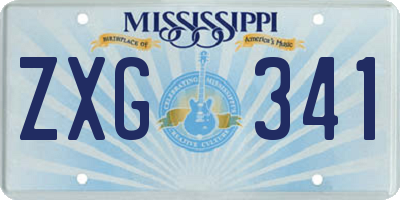 MS license plate ZXG341