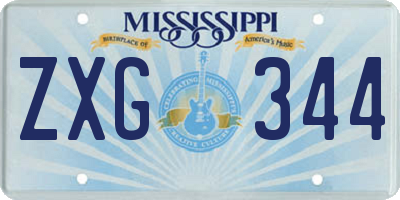 MS license plate ZXG344
