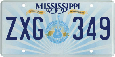 MS license plate ZXG349