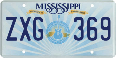 MS license plate ZXG369