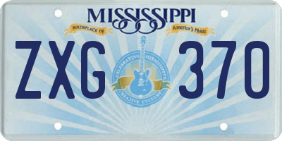 MS license plate ZXG370