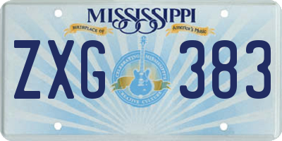MS license plate ZXG383