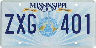 MS license plate ZXG401