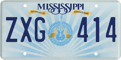 MS license plate ZXG414