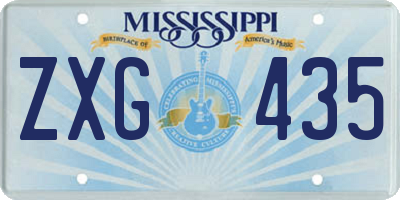 MS license plate ZXG435