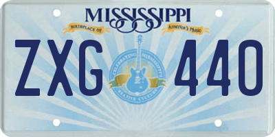 MS license plate ZXG440
