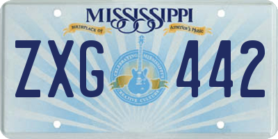 MS license plate ZXG442