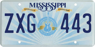 MS license plate ZXG443