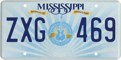 MS license plate ZXG469