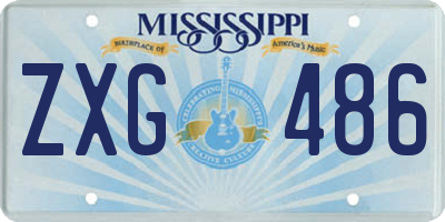 MS license plate ZXG486