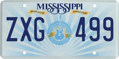 MS license plate ZXG499