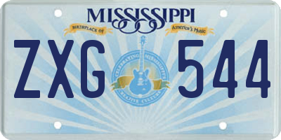 MS license plate ZXG544