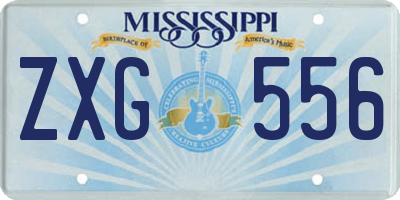 MS license plate ZXG556