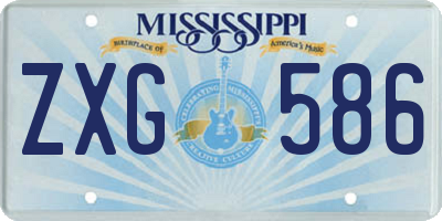 MS license plate ZXG586