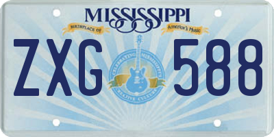MS license plate ZXG588