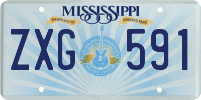 MS license plate ZXG591